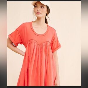 Free People Catalina Coral Babydoll Dress